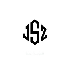 JSZ letter logo design with polygon shape. JSZ polygon logo monogram. JSZ cube logo design. JSZ hexagon vector logo template white and black colors. JSZ monogram, JSZ business and real estate logo. 