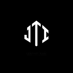 JTI letter logo design with polygon shape. JTI polygon logo monogram. JTI cube logo design. JTI hexagon vector logo template white and black colors. JTI monogram, JTI business and real estate logo. 