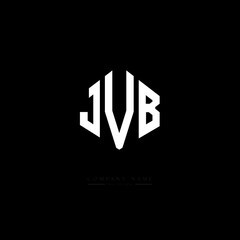 Fototapeta premium JVB letter logo design with polygon shape. JVB polygon logo monogram. JVB cube logo design. JVB hexagon vector logo template white and black colors. JVB monogram, JVB business and real estate logo. 