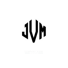 JVM letter logo design with polygon shape. JVM polygon logo monogram. JVM cube logo design. JVM hexagon vector logo template white and black colors. JVM monogram, JVM business and real estate logo. 