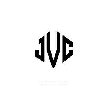 JVC letter logo design with polygon shape. JVC polygon logo monogram. JVC cube logo design. JVC hexagon vector logo template white and black colors. JVC monogram, JVC business and real estate logo. 