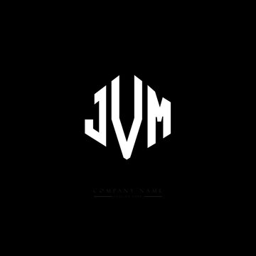 JVM letter logo design with polygon shape. JVM polygon logo monogram. JVM cube logo design. JVM hexagon vector logo template white and black colors. JVM monogram, JVM business and real estate logo. 