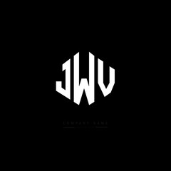 JWV letter logo design with polygon shape. JWV polygon logo monogram. JWV cube logo design. JWV hexagon vector logo template white and black colors. JWV monogram, JWV business and real estate logo. 