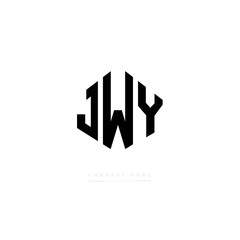 JWY letter logo design with polygon shape. JWY polygon logo monogram. JWY cube logo design. JWY hexagon vector logo template white and black colors. JWY monogram, JWY business and real estate logo. 