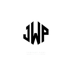 JWP letter logo design with polygon shape. JWP polygon logo monogram. JWP cube logo design. JWP hexagon vector logo template white and black colors. JWP monogram, JWP business and real estate logo. 