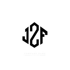 JZF letter logo design with polygon shape. JZF polygon logo monogram. JZF cube logo design. JZF hexagon vector logo template white and black colors. JZF monogram, JZF business and real estate logo. 