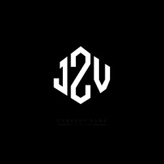 JZV letter logo design with polygon shape. JZV polygon logo monogram. JZV cube logo design. JZV hexagon vector logo template white and black colors. JZV monogram, JZV business and real estate logo. 