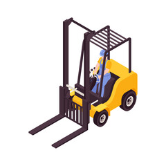 Forklift Isometric Icon