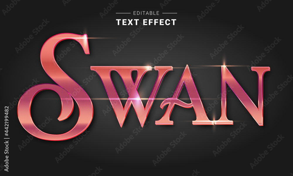 Poster editable text style effect - luxury text style theme.