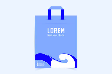 Custom shopping bag design. Company Shopping Bags Design. Realistic shopping bag design for mockup. Vector illustrations