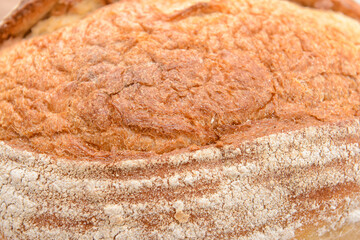 Texture of sourdough bread as background