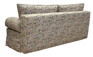 Sofa isolated on white background. Back view. Including clipping path