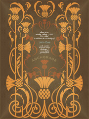 The Great Gatsby Deco Style vector, Golden flowers, Art Deco Vintage Frame Design, birthday Invitation, invite card design, Abstract geometric patterned background. Eps 10