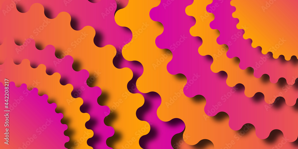 Poster abstract background with circles wave . minimal colorful gradient background template .