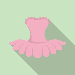 Ballet dress icon flat vector. Ballerina dancer dress © anatolir