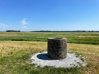 An old well in Schokland a former island in the Dutch Zuiderzee