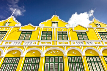 Historic Penha building in the Dutch-Caribbean colonial style, details on the Breedestrat side,...