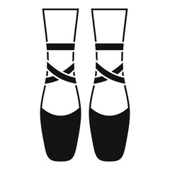 Ballerina feets icon simple vector. Dance girl foot © anatolir