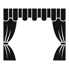 Theater curtain icon simple vector. Opera stage