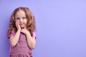 Close-up portrait of attractive lovely healthy glad cheerful girl enjoying good mood idea,...