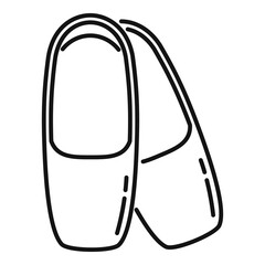 Ballet shoes icon outline vector. Dance ballerina shoes