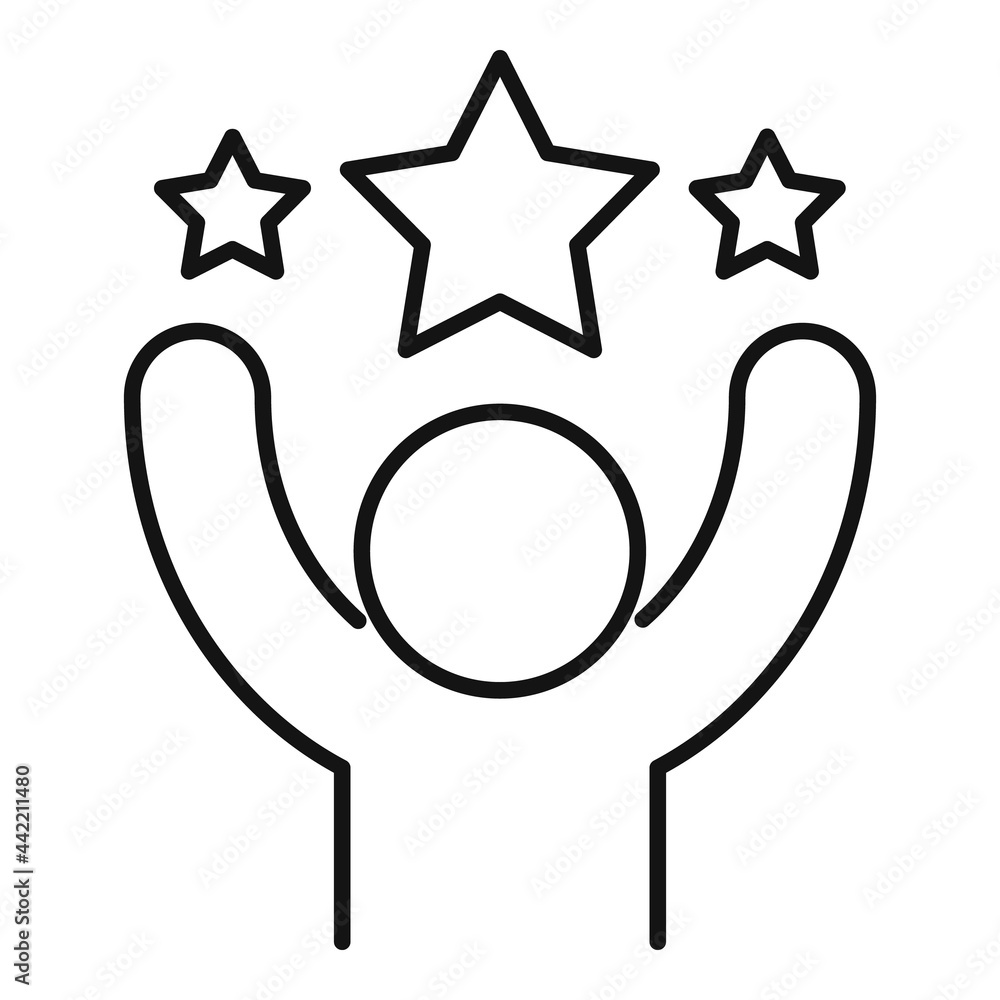 Wall mural lottery win icon outline vector. money prize