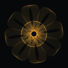 Creative abstract Spirograph element.
