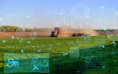 the concept of processing the cultivation of an agricultural field with automated machinery with a tractor based on artificial intelligence. technologies of the future in agriculture