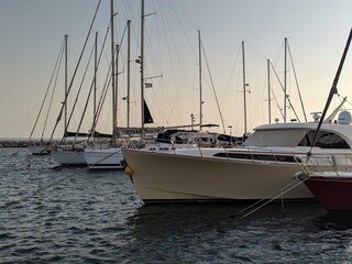 yachts in the harbor