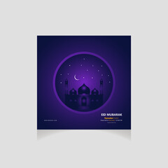 Eid Mubarak Social Media Flyer Template