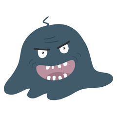 Monster. Children's vector illustration. For fabrics, covers, prints, stickers.