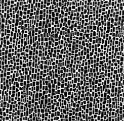 Rough, irregular texture composed of monochrome geometric elements. Overlay distressed grunge background. Abstract vector illustration. Isolated on white background. EPS10