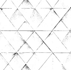 Rough, irregular texture composed of monochrome geometric elements. Overlay distressed grunge background. Abstract vector illustration. Isolated on white background. EPS10