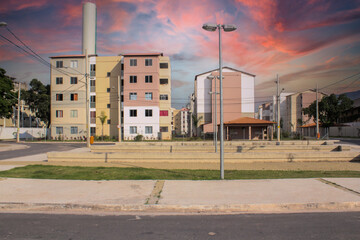 Fototapeta na wymiar View of buildings in the suburb of rio de janeiro