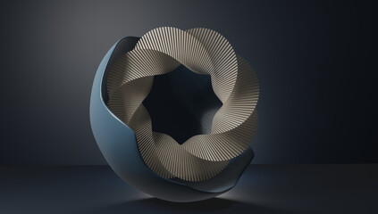 3d render of an abstract surreal circle with calming colors - great for a background