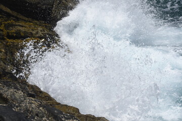 looking at the sea from the cliffs