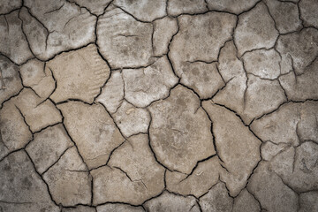 Cracked mud texture for artistic or abstract background.Dried ground.