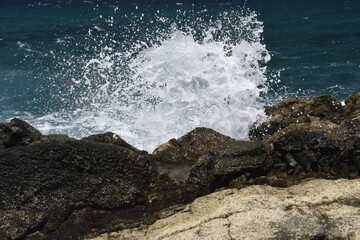 looking at the sea from the cliffs