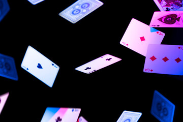 playing cards levitation