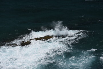 looking at the sea from the cliffs
