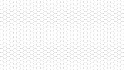 grid paper template with small hexagons, black lines. digital illustration
