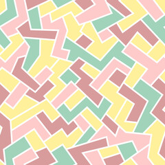 Vector seamless pattern in mosaic style. Simple design for wrapping paper, stationery, textile, wallpaper.