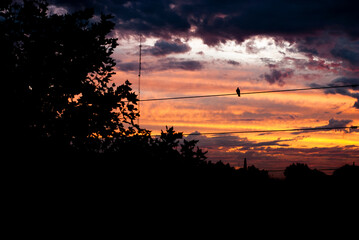 sunset in the mountains