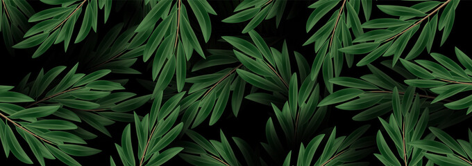 Luxury nature green. Floral pattern leaf plant. Vector illustration background for banner.