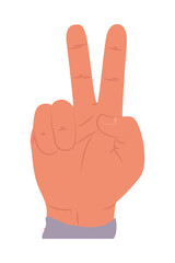 peace hand icon