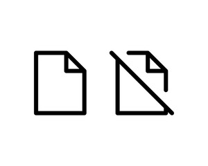 Document icon. File, text document, a sheet of paper document. symbol for modern websites and mobile app UI designs