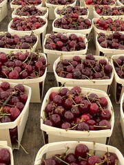 Fresh Cherries at the farmers market