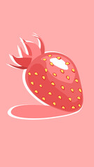 Naklejka premium illustration of a strawberry