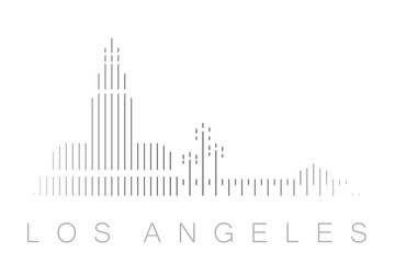 Vertical Bars Los Angeles Landmark Skyline