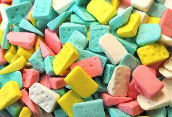 Delicious colorful jelly candies texture.